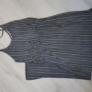 Exist Black & White Large Slouchy Long Striped tank dress [81]